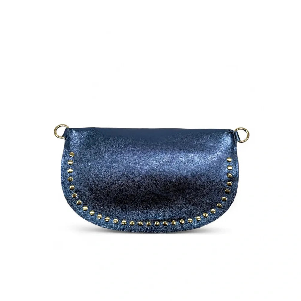 Sac banane en cuir irisé LOU PANADAS Bleu cobalt irisé
