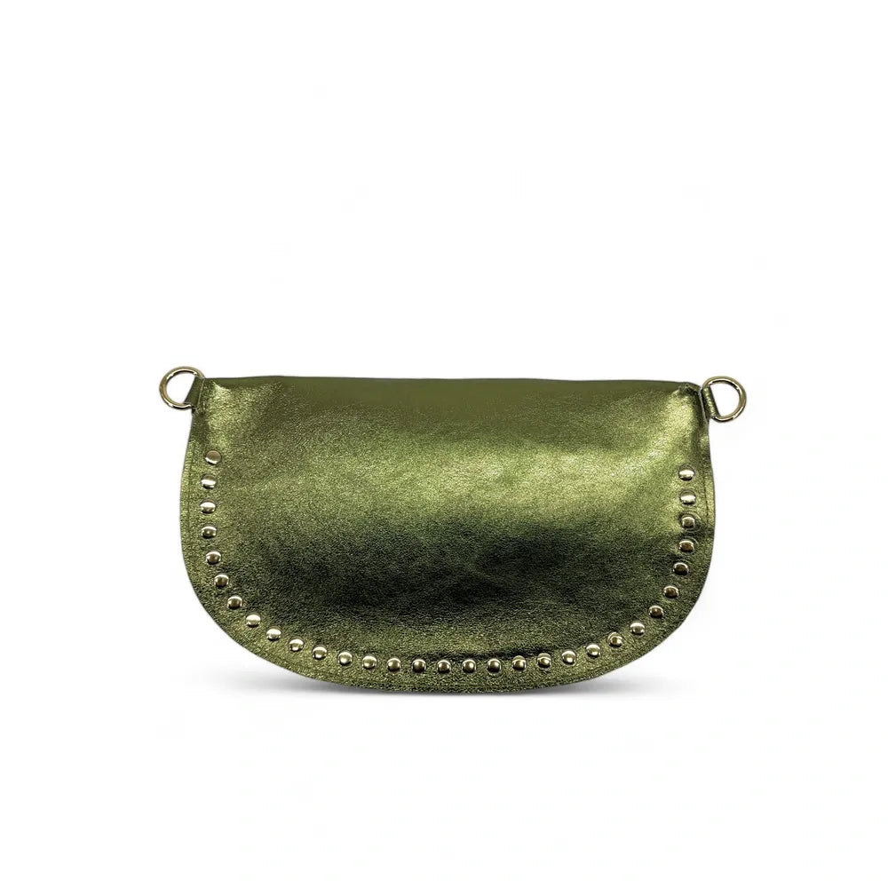 Sac banane en cuir irisé LOU PANADAS Kaki irisé