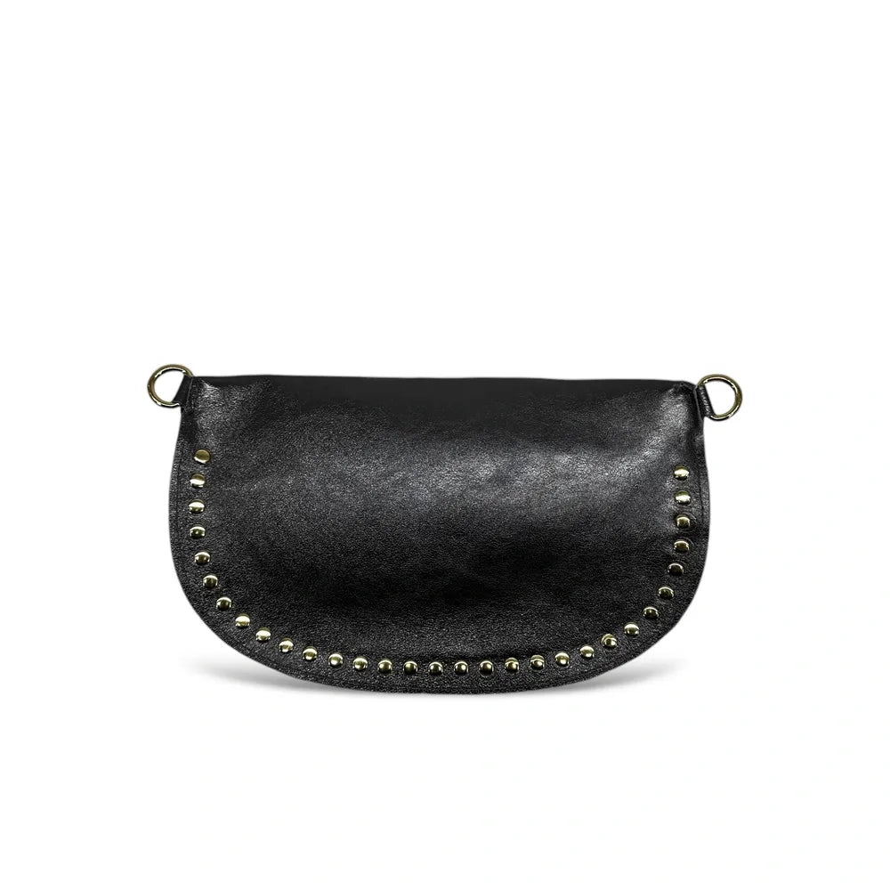 Sac banane en cuir irisé LOU PANADAS Noir irisé