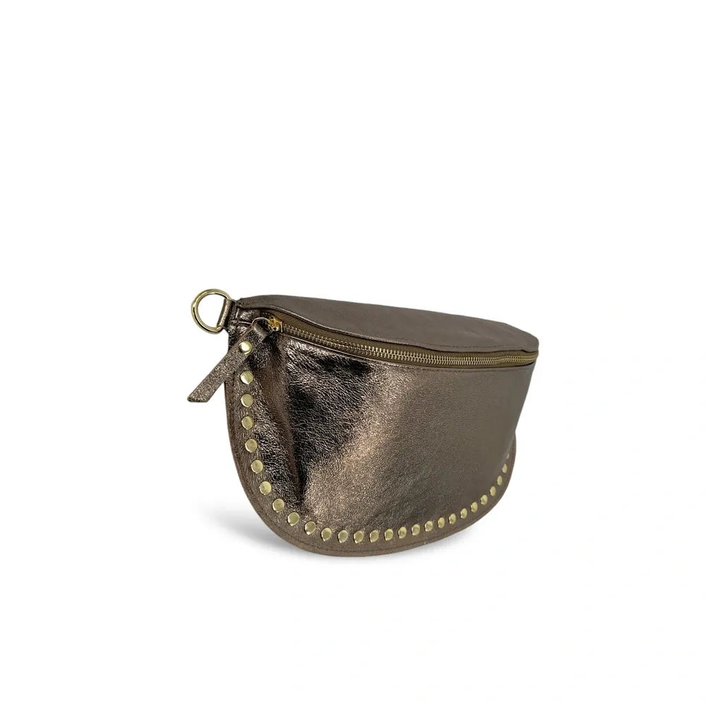 Sac banane en cuir irisé LOU PANADAS Champagne irisé