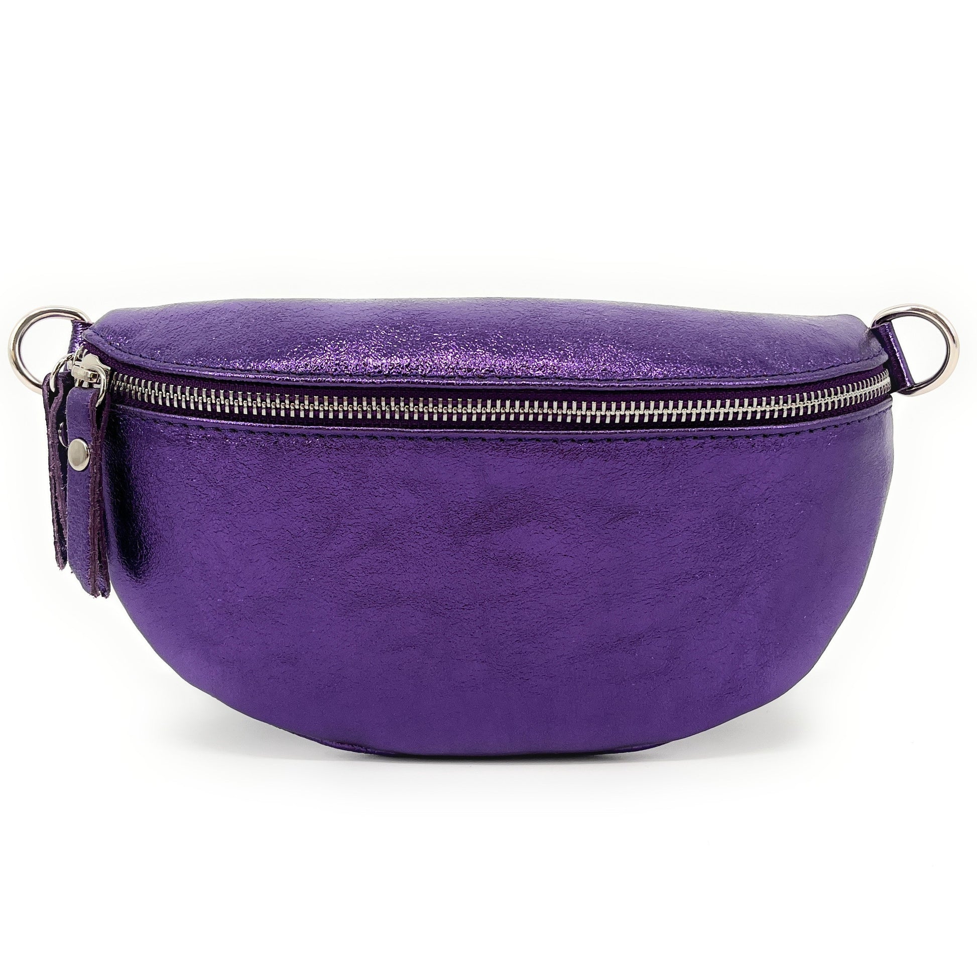 Sac banane en cuir irisé LOU Améthyste