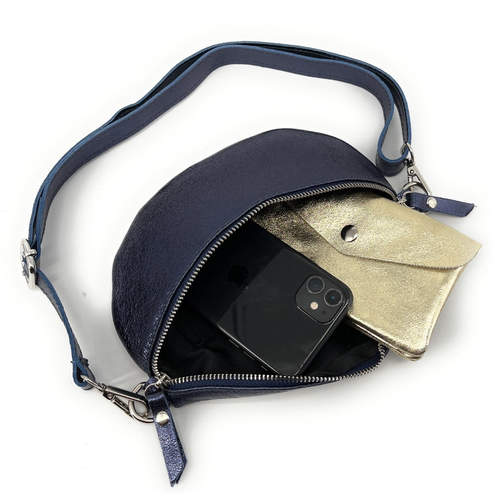 Sac banane en cuir irisé LOU Nuit étoilée