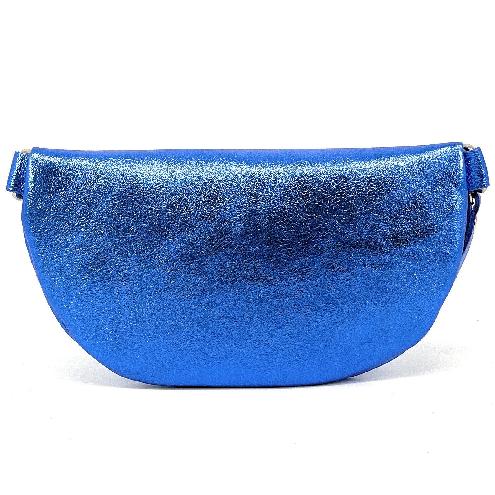 Sac banane en cuir irisé LOU Bleu roi irisé