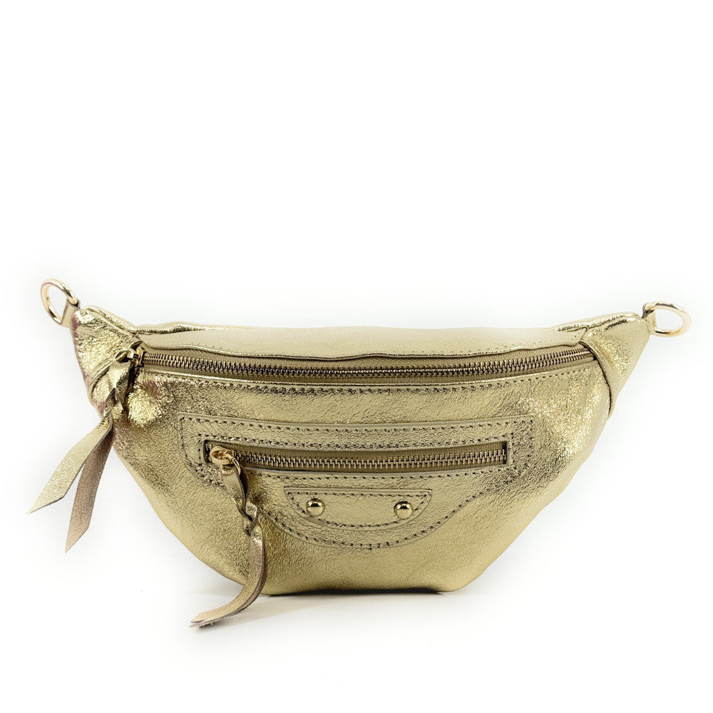 Sac banane en cuir irisé LOUKA GLOW Or