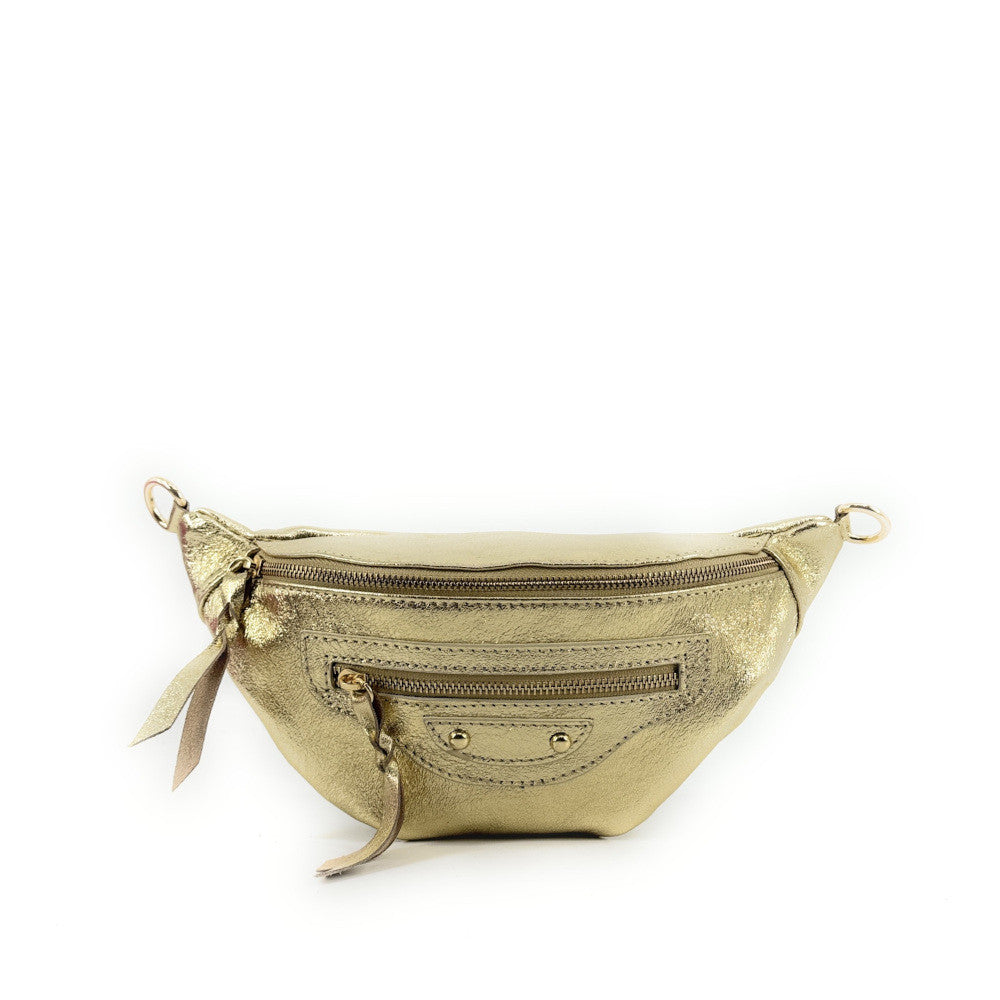 Sac banane en cuir irisé LOUKA GLOW Or