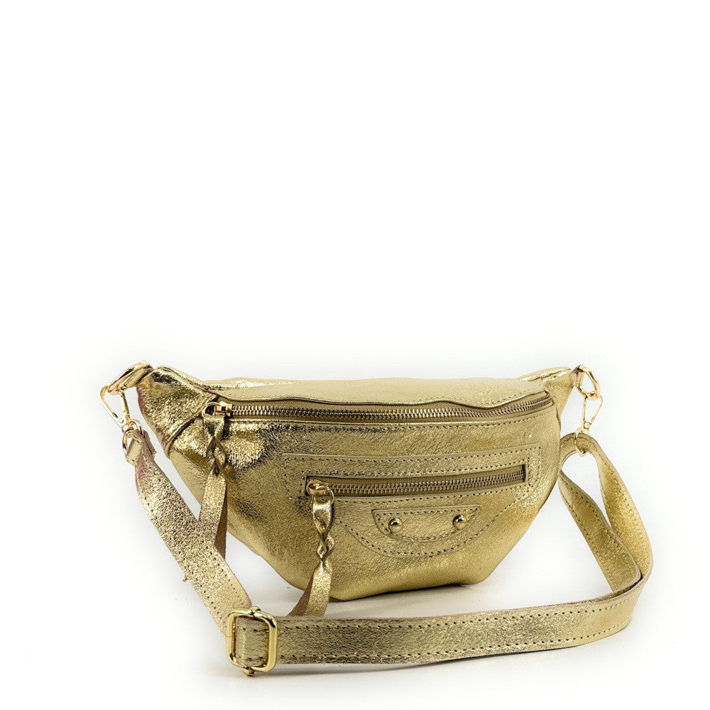 Sac banane en cuir irisé LOUKA GLOW Or