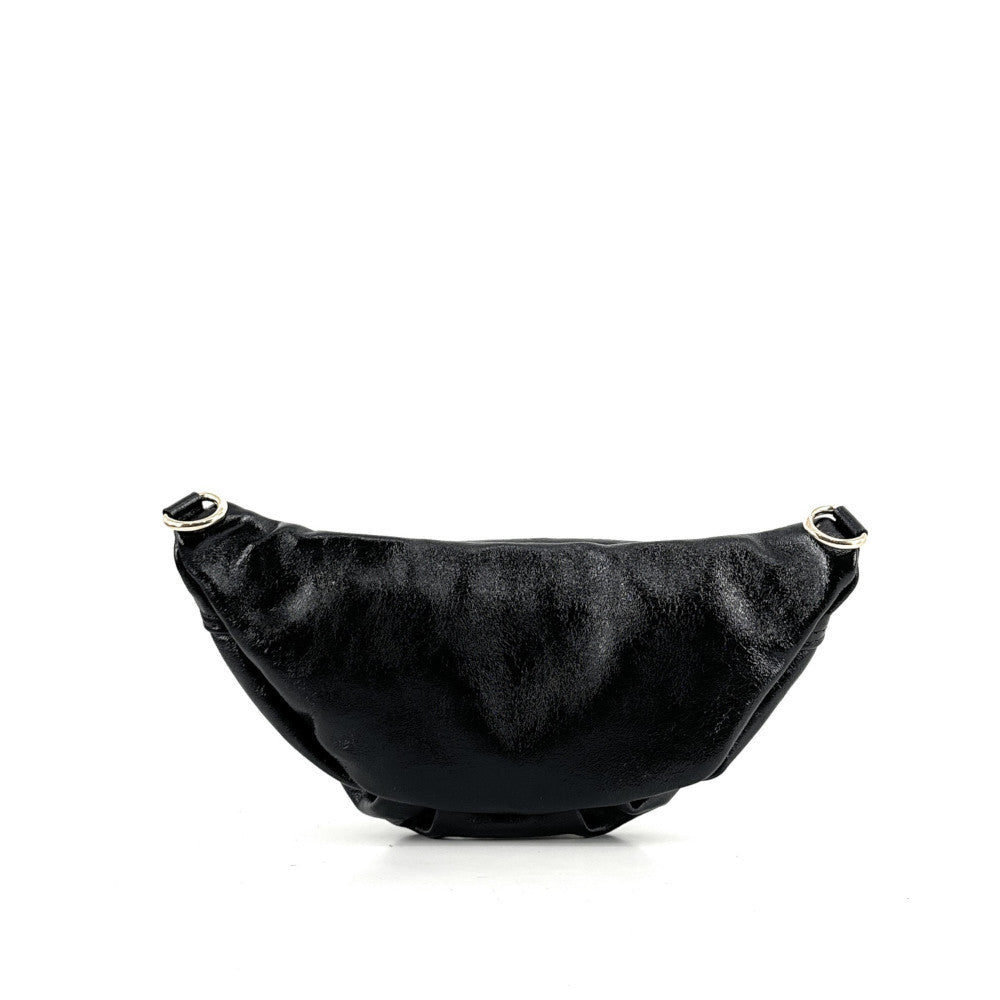 Sac banane en cuir irisé LOUKA GLOW Noir irisé