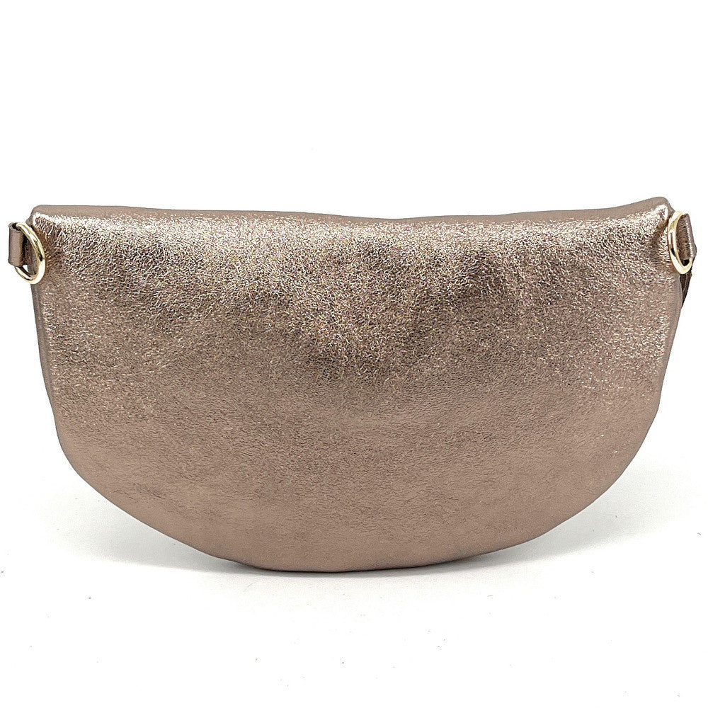 Sac banane en cuir irisé LOUNA Champagne irisé