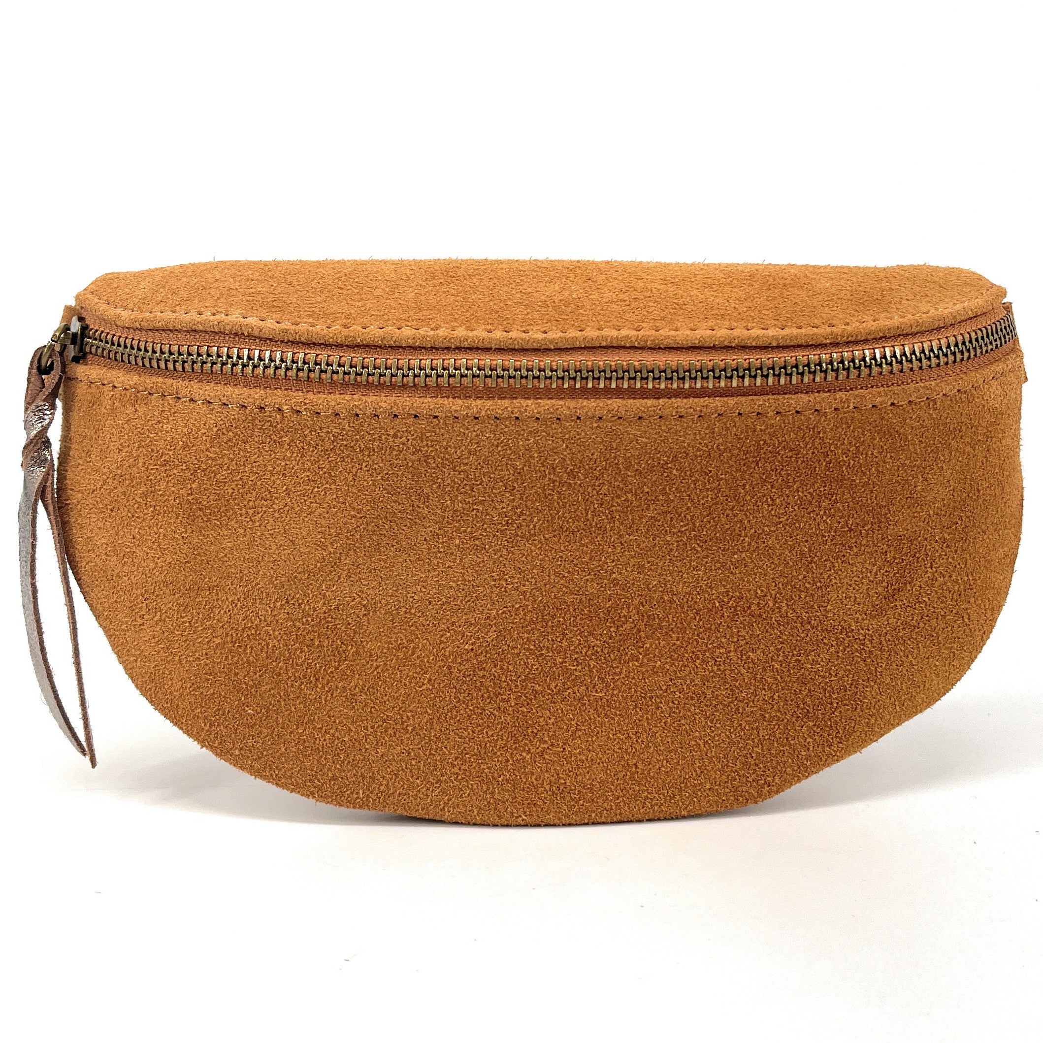 Sac banane en croûte de cuir LOU SUE Camel