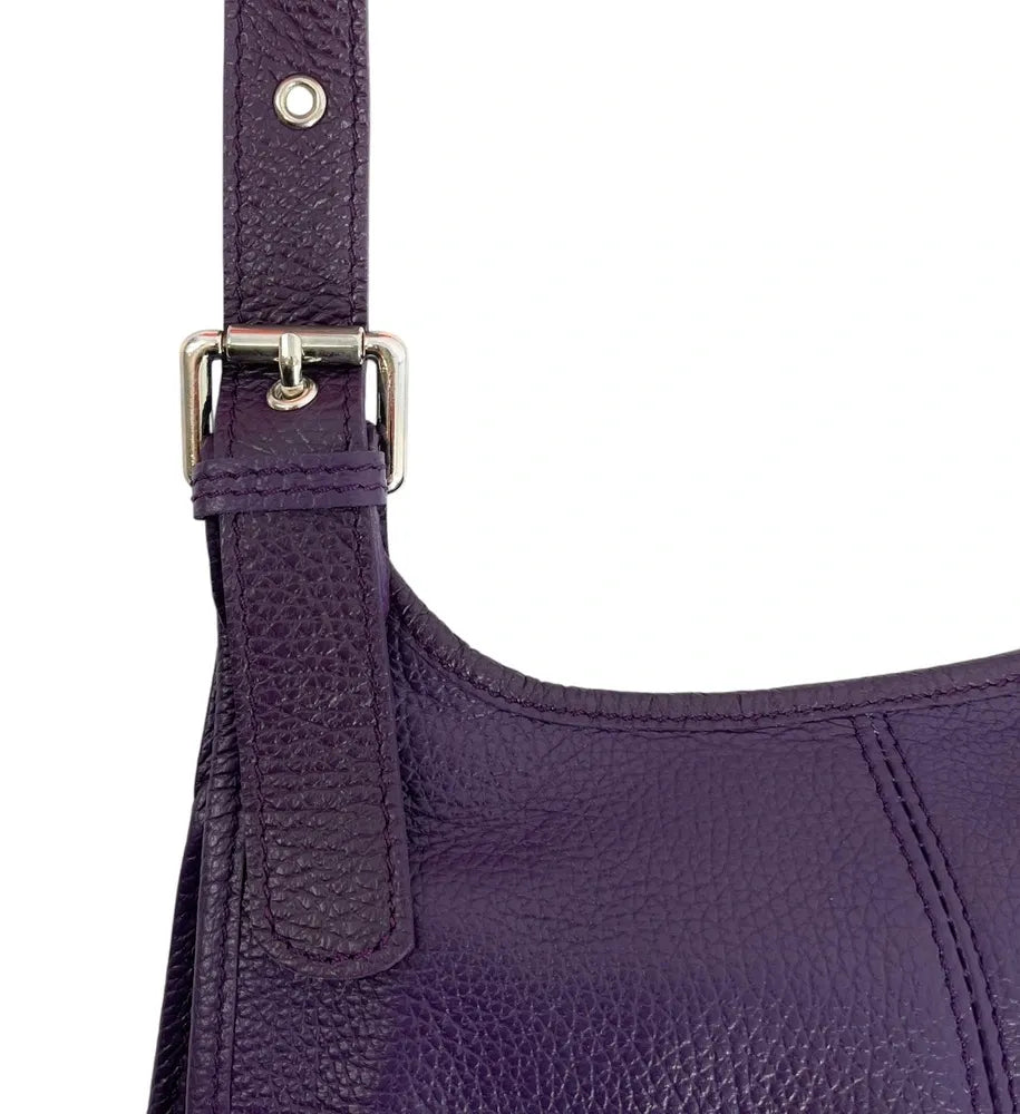 Sac besace en cuir grainé LITTLE PETRA Violet