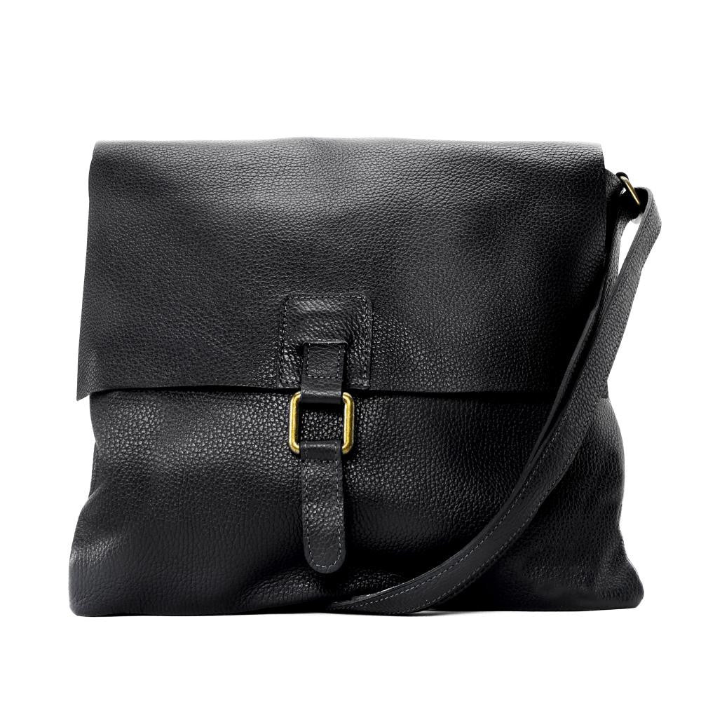 Sac bandoulière en cuir grainé COQUETTE Noir