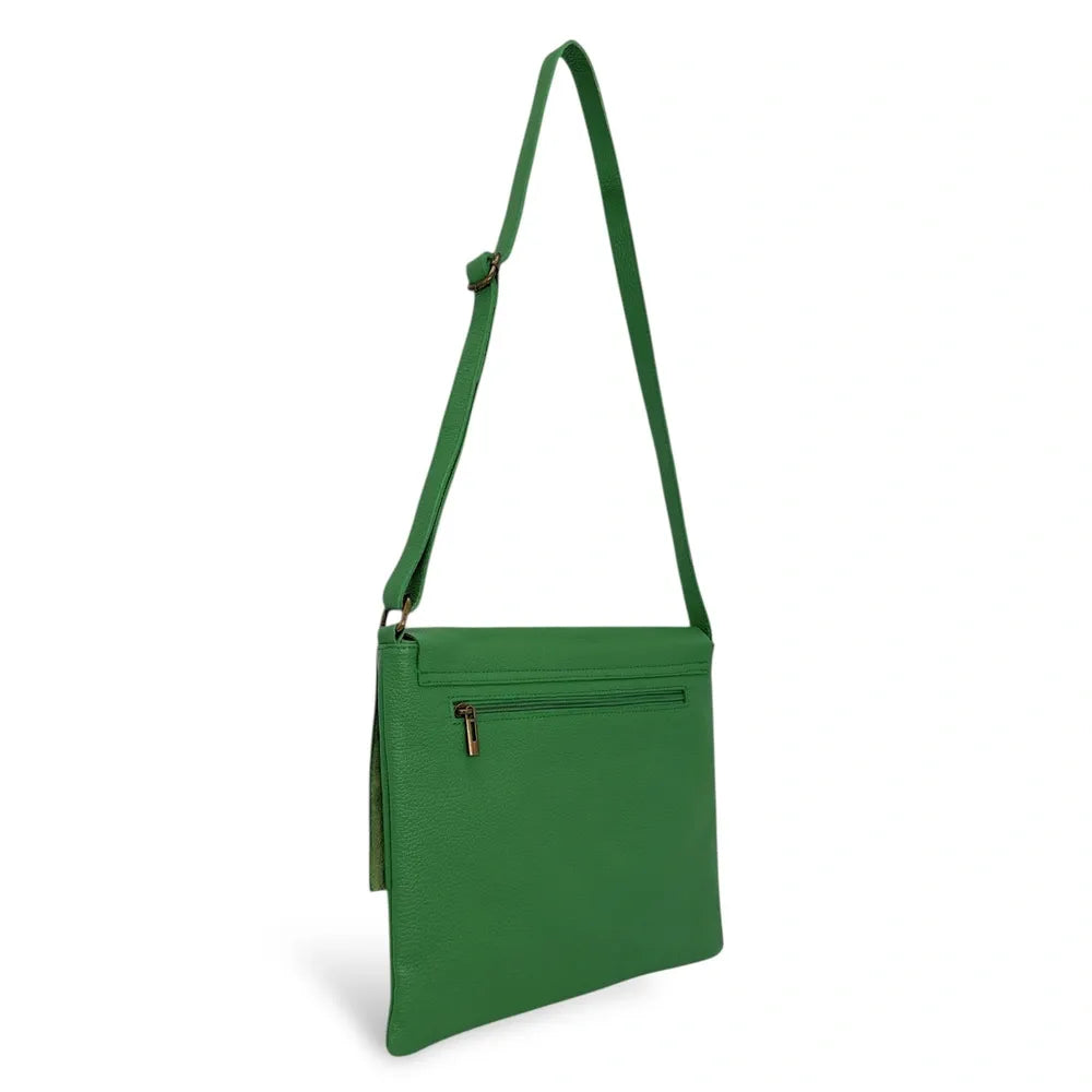 Sac bandoulière en cuir grainé COQUETTE Vert anglais