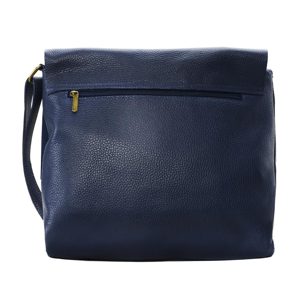 Sac bandoulière en cuir grainé COQUETTE Bleu marine