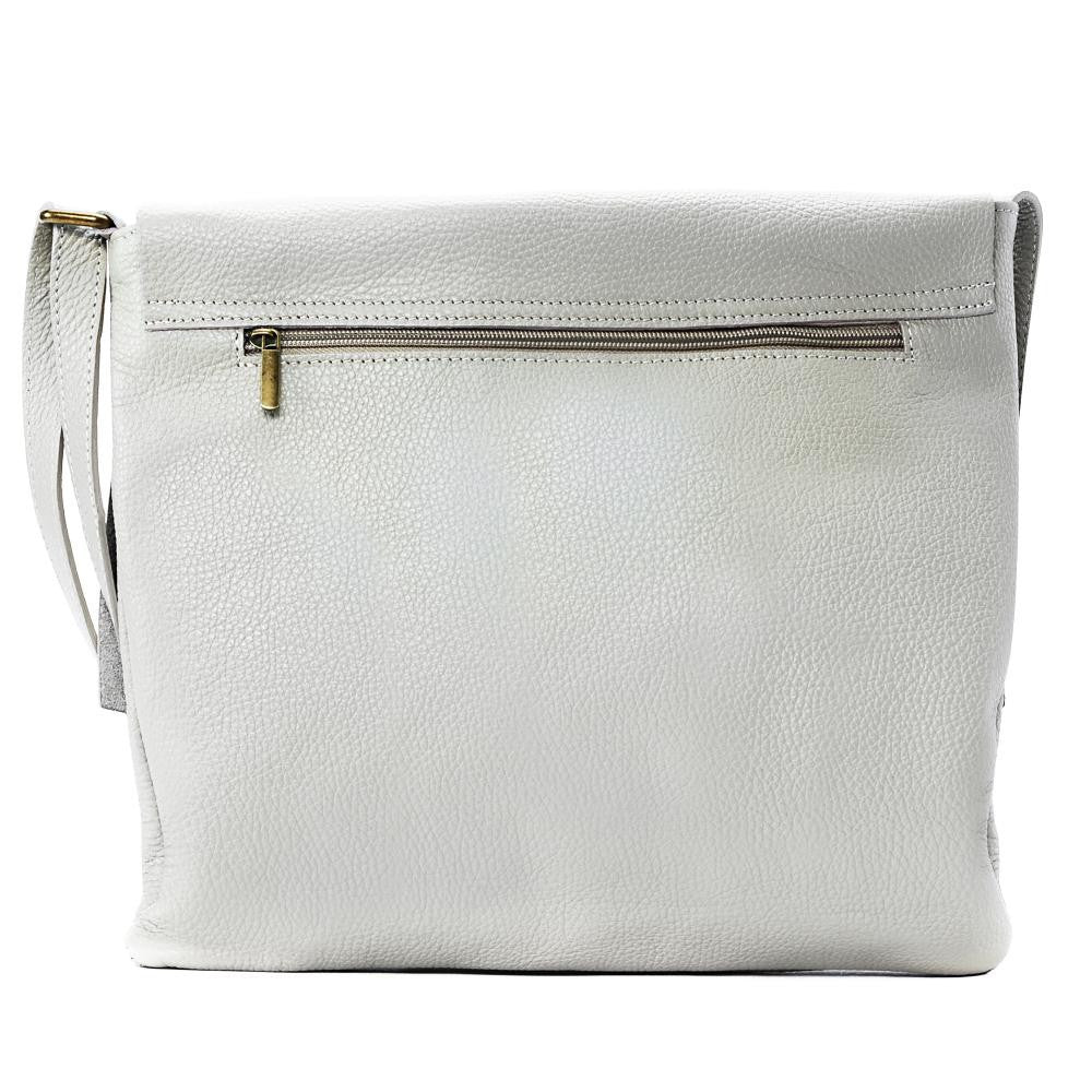 Sac bandoulière en cuir grainé COQUETTE Blanc