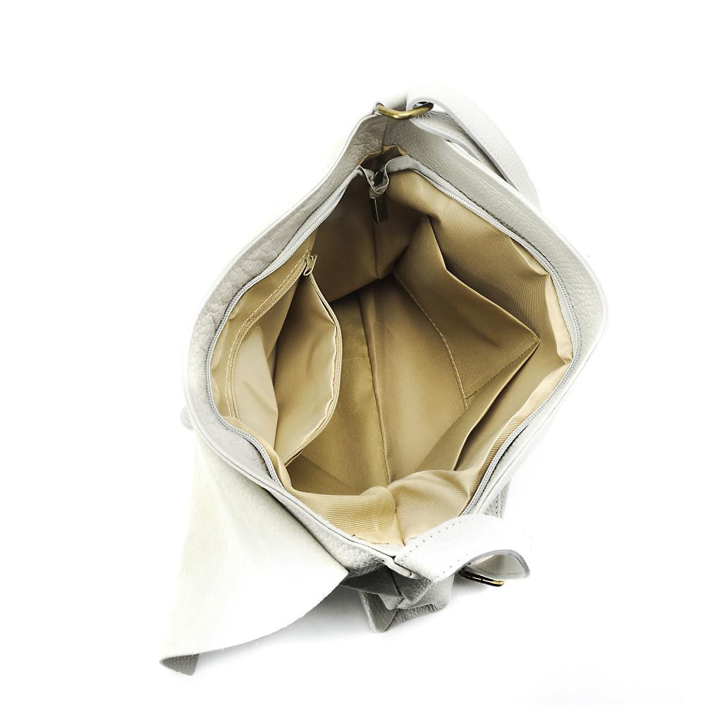 Sac bandoulière en cuir grainé COQUETTE Blanc