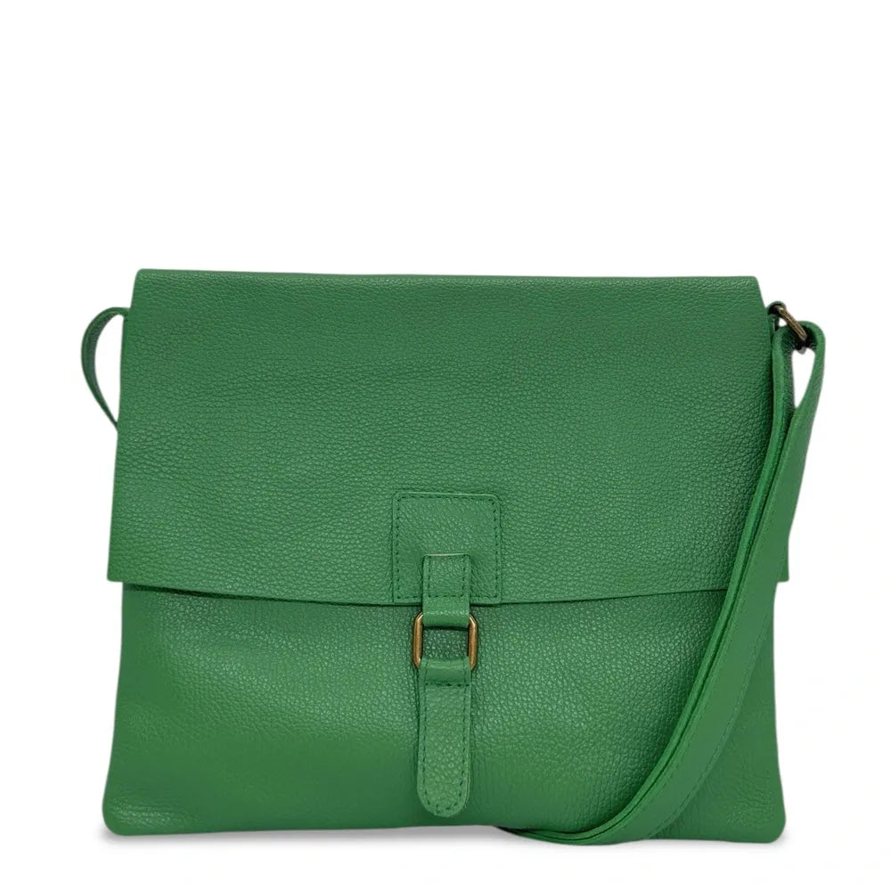 Sac bandoulière en cuir grainé COQUETTE Vert anglais