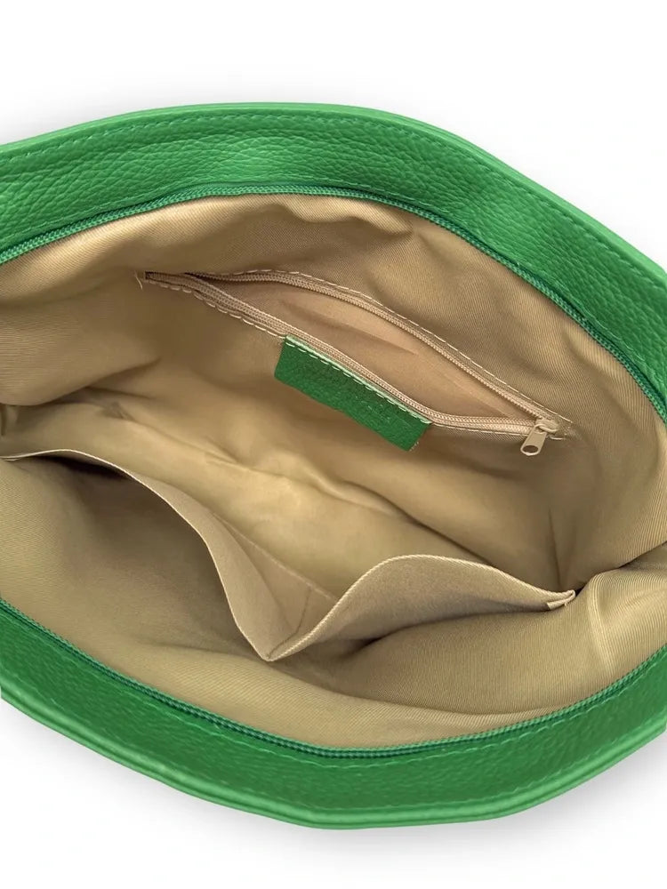 Sac bandoulière en cuir grainé COQUETTE Vert anglais