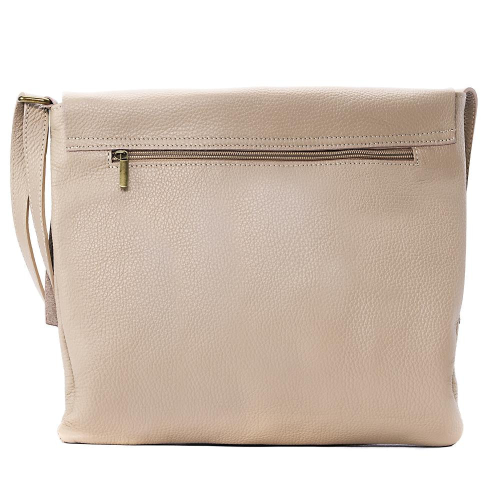 Sac bandoulière en cuir grainé COQUETTE Rose nude