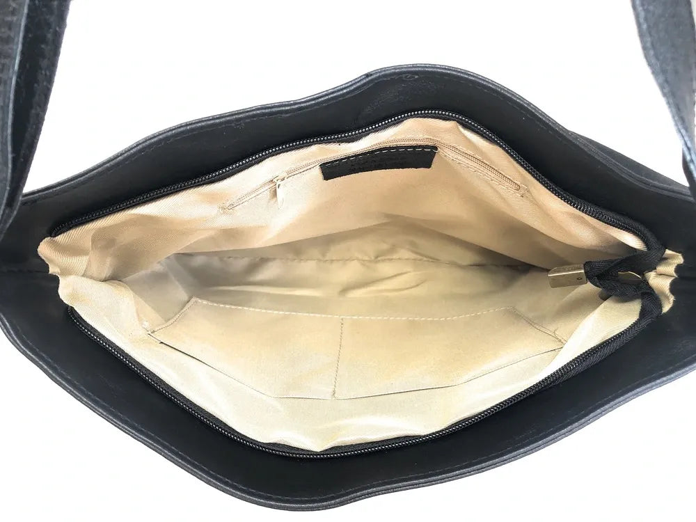Sac bandoulière en cuir irisé COQUETTE GLOW Noir irisé