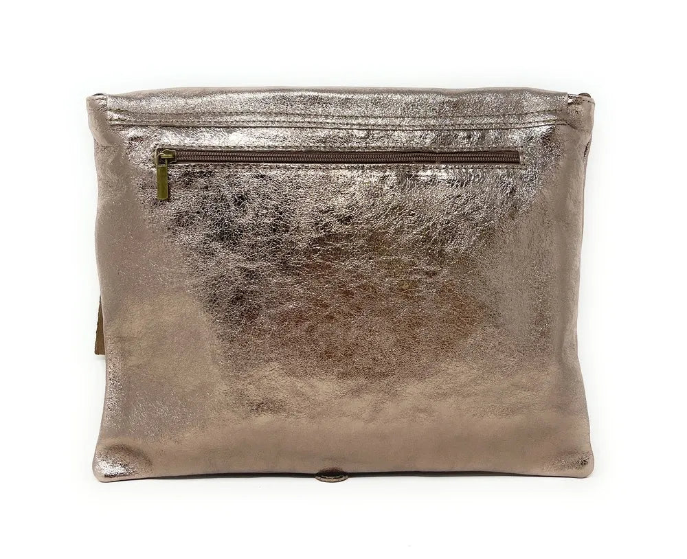 Sac bandoulière en cuir irisé COQUETTE GLOW Champagne irisé