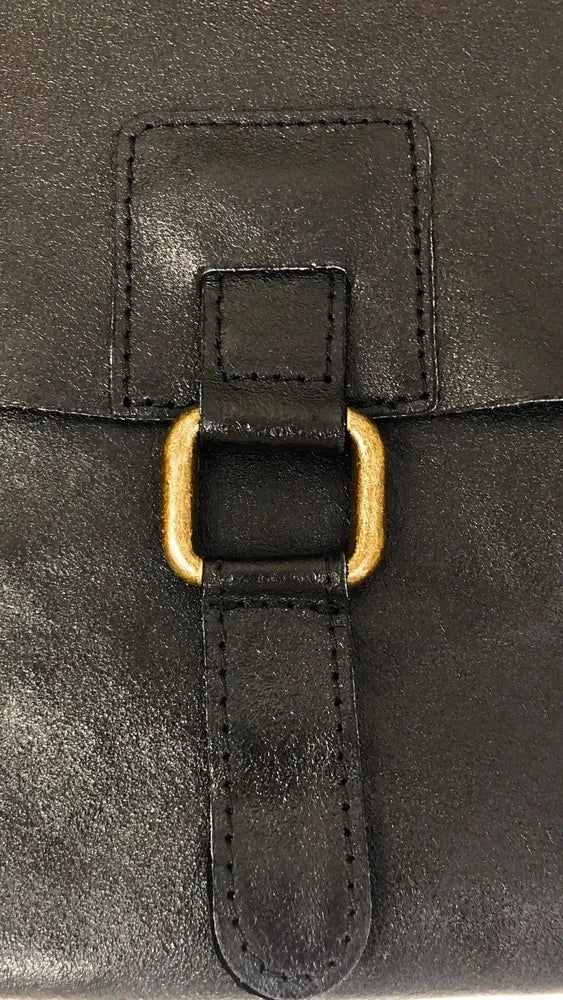 Sac bandoulière en cuir irisé COQUETTE GLOW Noir irisé