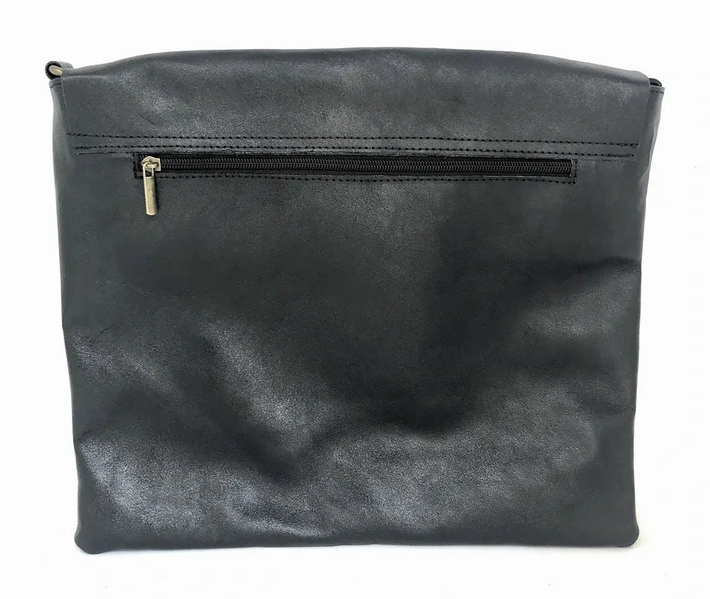 Sac bandoulière en cuir irisé COQUETTE GLOW Noir irisé