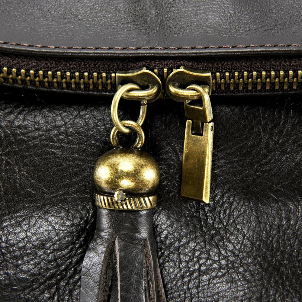 Sac bandoulière en cuir lisse 72 HEURES Chocolat