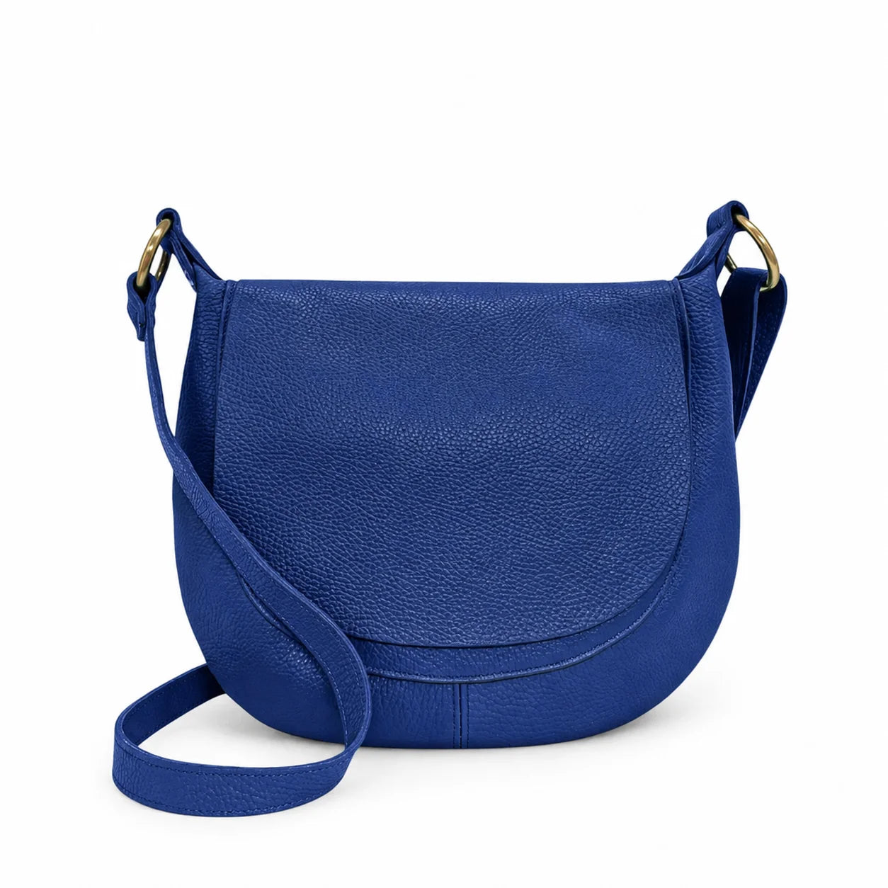 Sac bandoulière en cuir grainé LITTLE CITIZEN Bleu