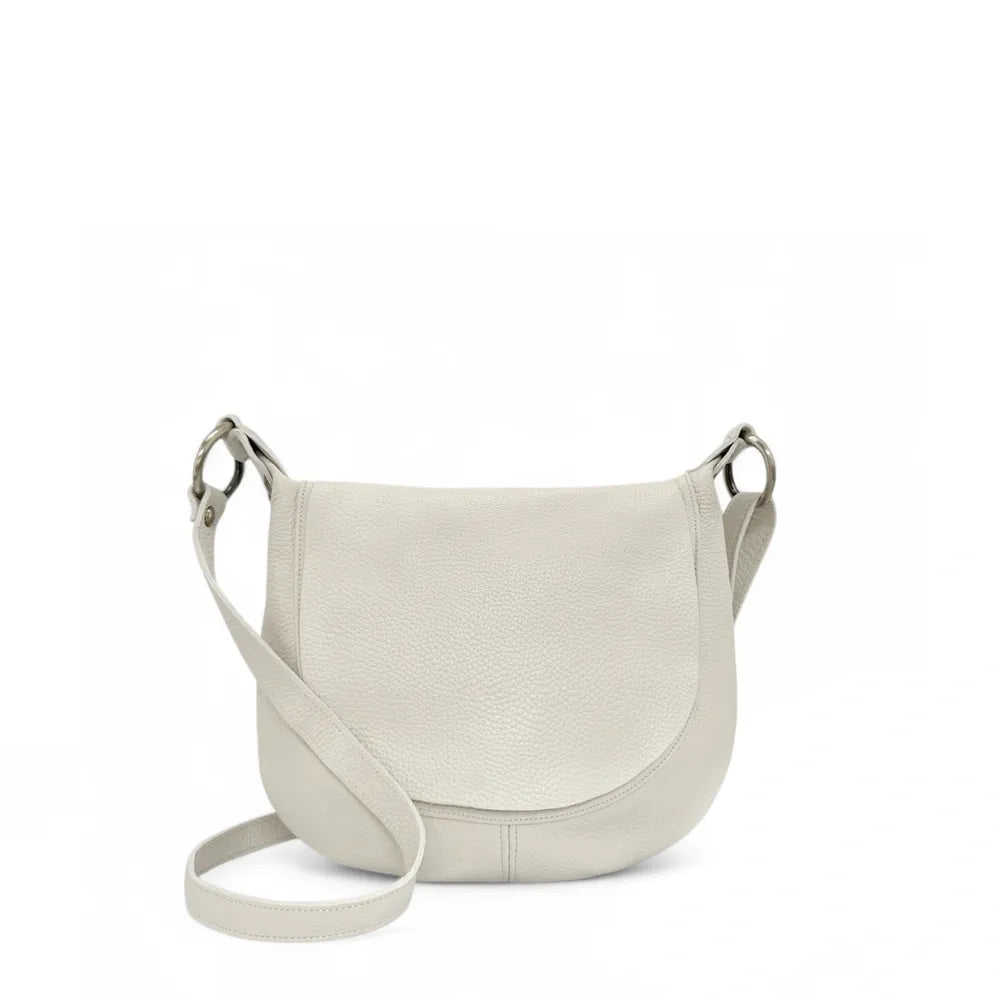 Sac bandoulière en cuir italien LITTLE CITIZEN Beige crème