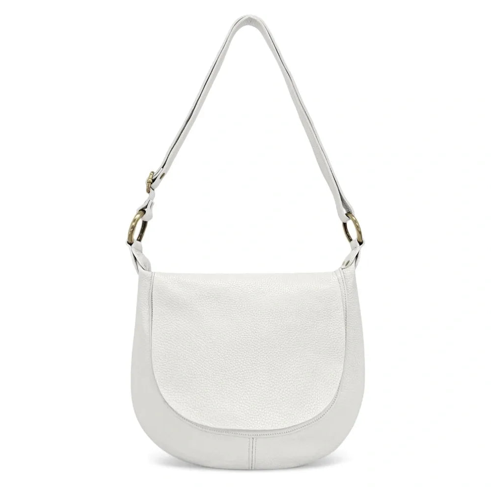 Sac bandoulière en cuir italien LITTLE CITIZEN Blanc