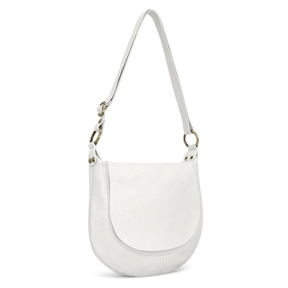 Sac bandoulière en cuir italien LITTLE CITIZEN Blanc