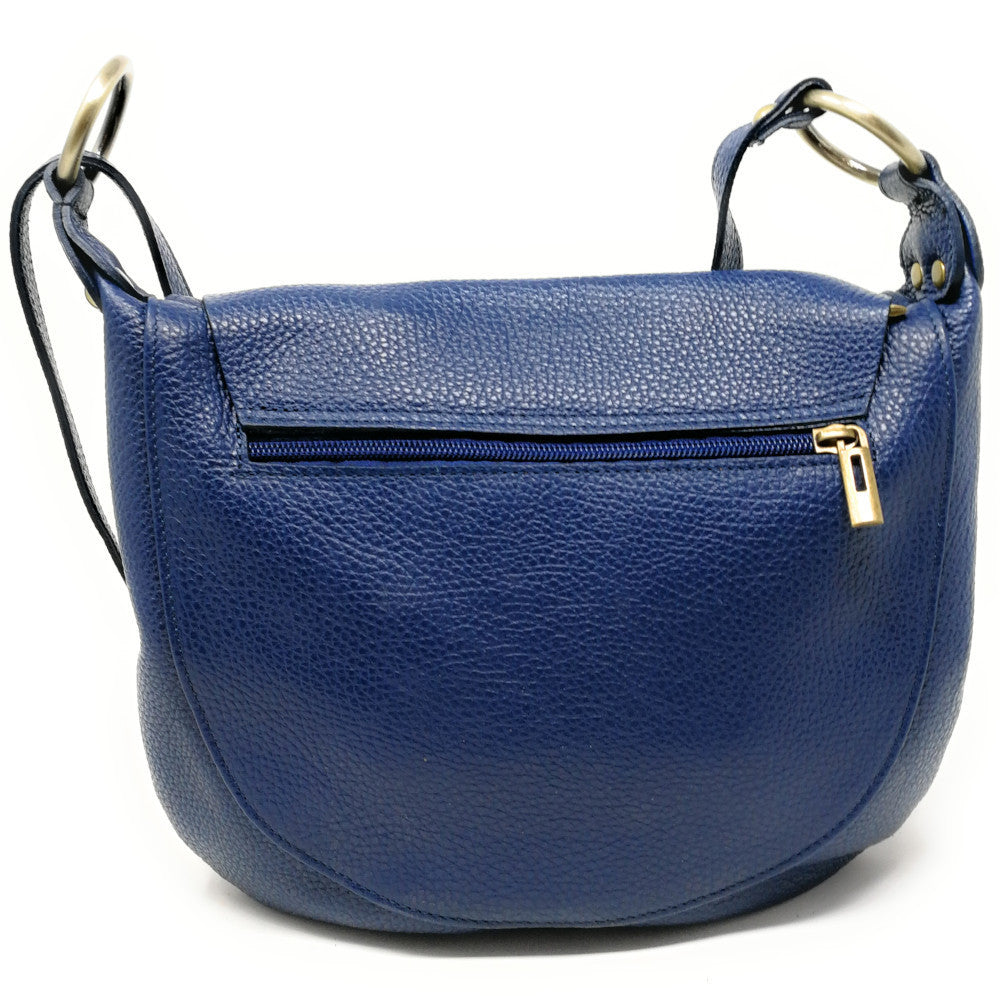 Sac bandoulière en cuir italien LITTLE CITIZEN Bleu