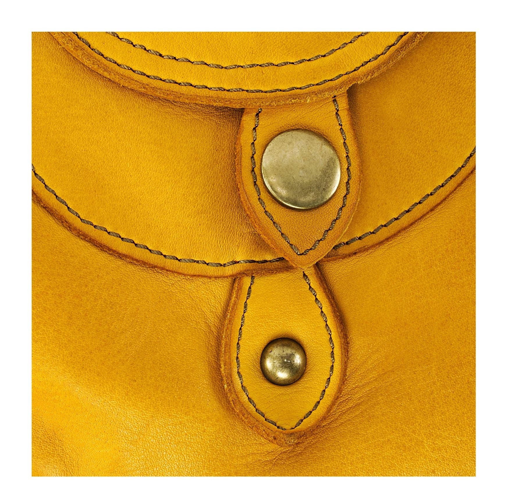 Sac besace à bandoulière en cuir vintage MISS CLYDE Safran