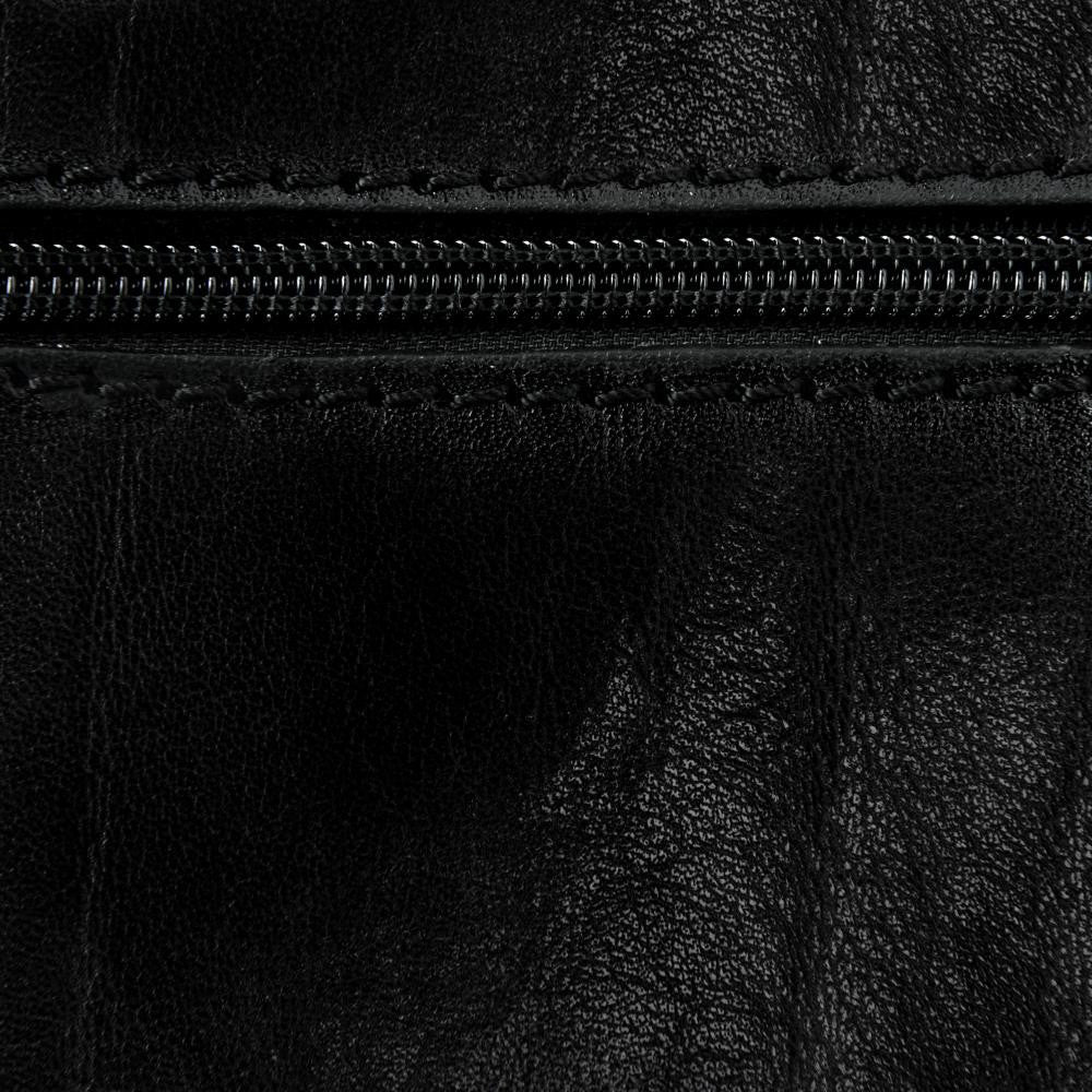 Sac bandoulière en cuir lisse SPENCER Noir