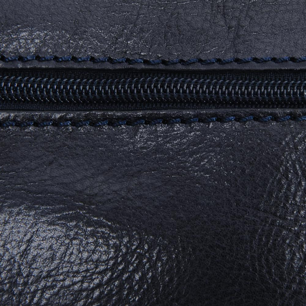 Sac bandoulière en cuir lisse SPENCER Bleu marine