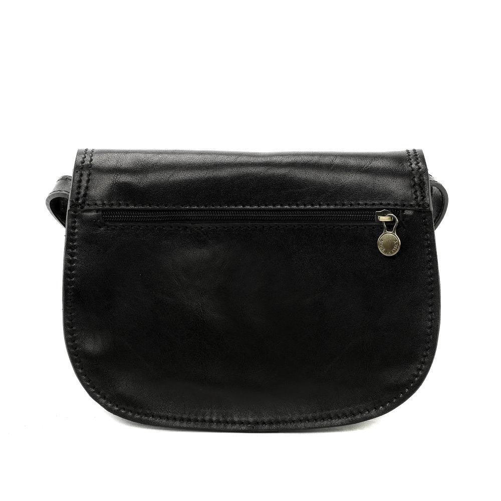 Sac bandoulière en cuir lisse SPENCER Noir