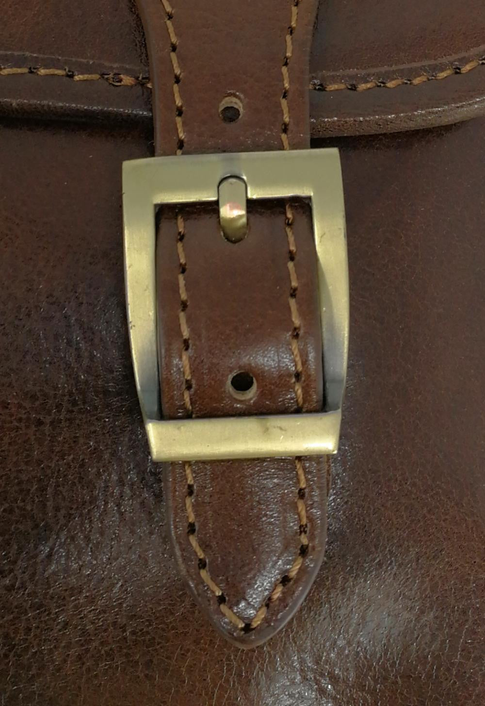 Sac bandoulière en cuir lisse NIAGARA Chocolat