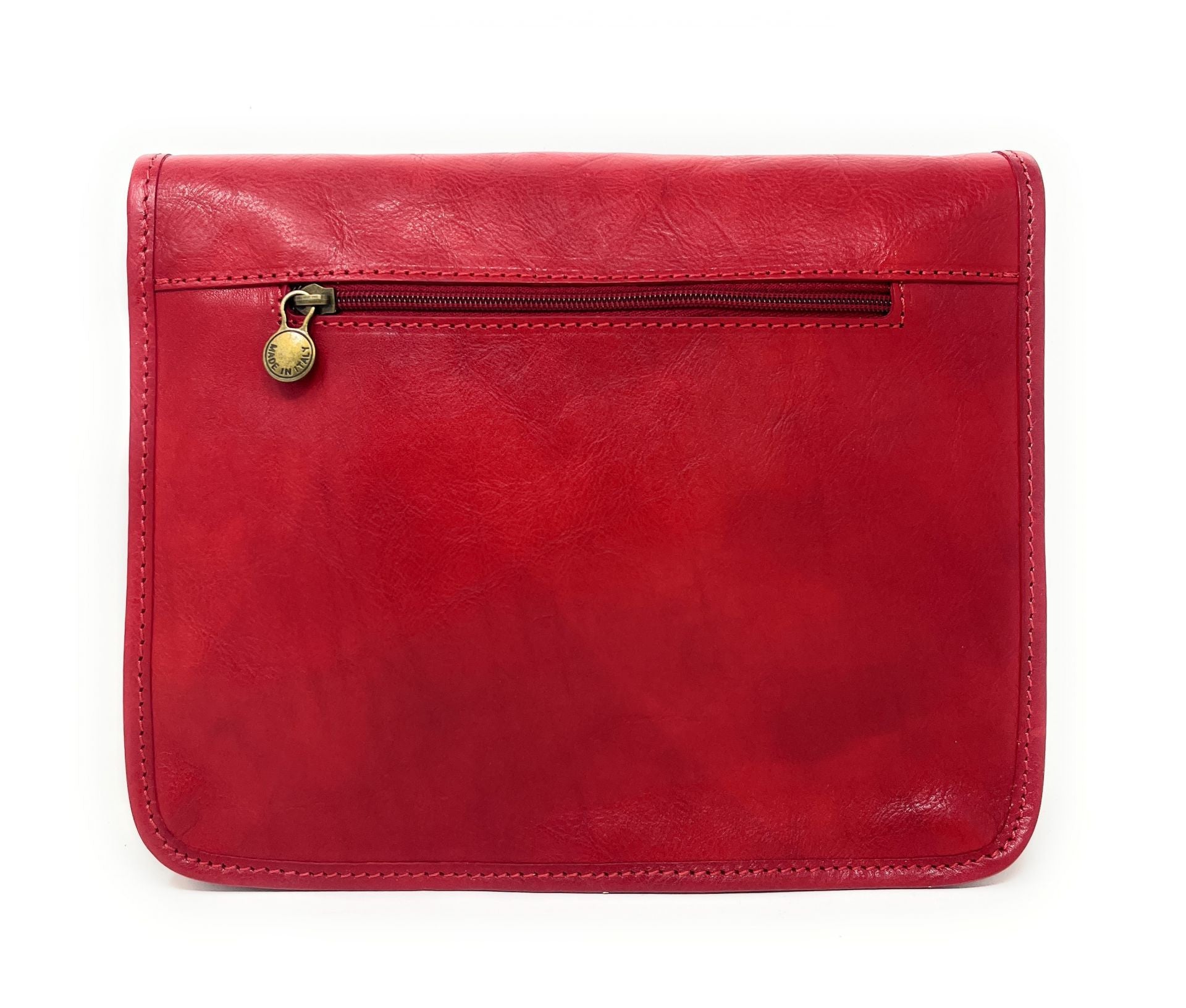 Sac bandoulière en cuir lisse NIAGARA Rouge garance
