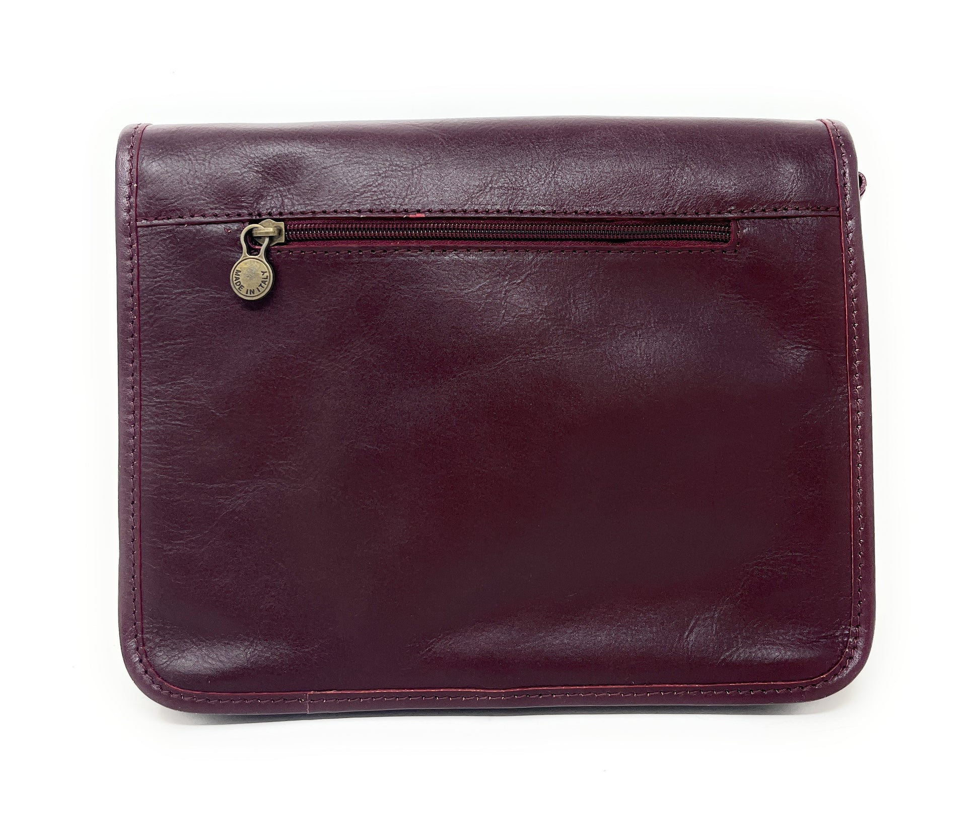 Sac bandoulière en cuir lisse NIAGARA Prune