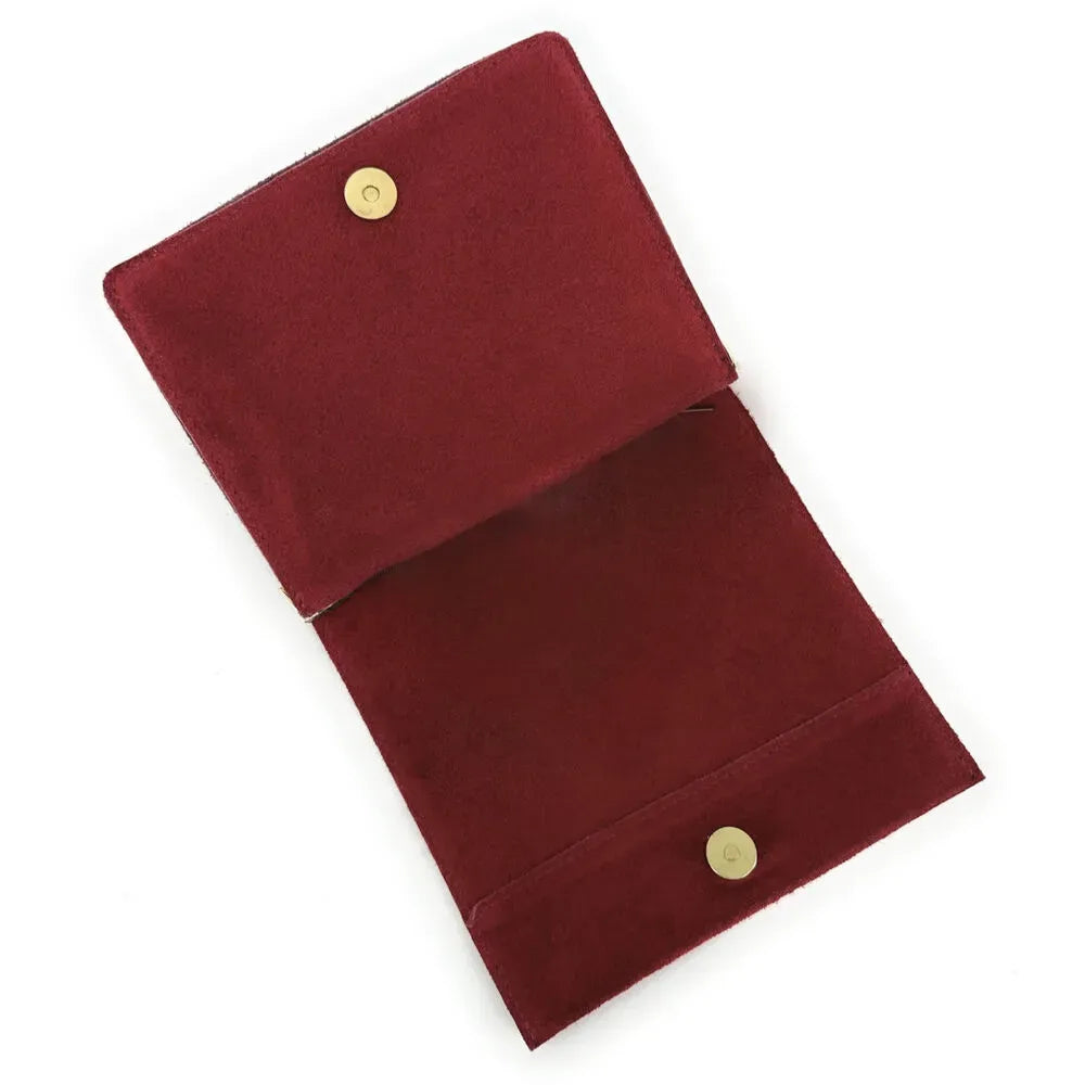 Sac bandoulière en croûte de cuir LITTLE ITALY Rouge intense