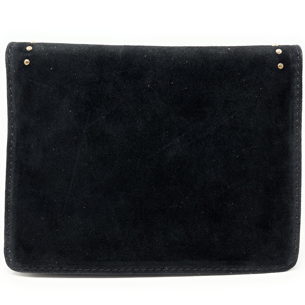 Sac bandoulière en croûte de cuir LITTLE ITALY Noir
