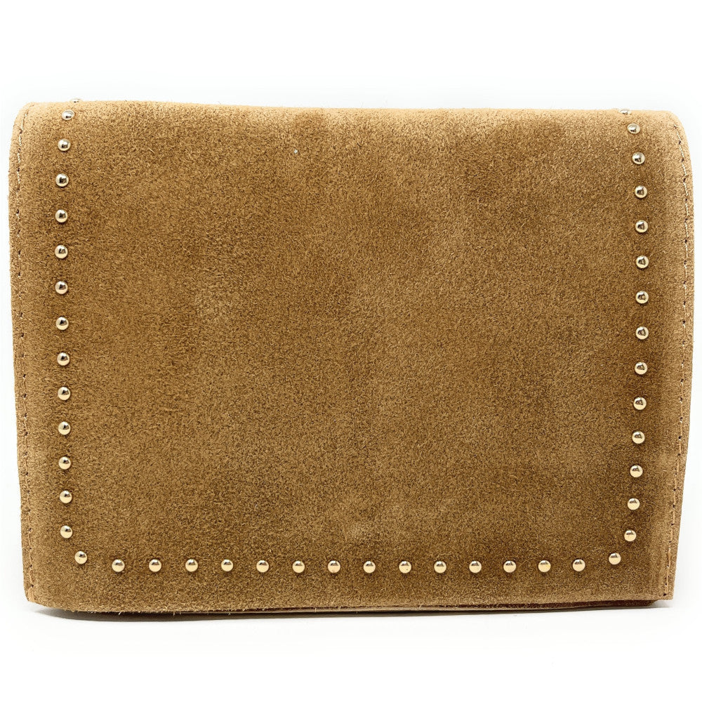 Sac bandoulière en croûte de cuir LITTLE ITALY Camel