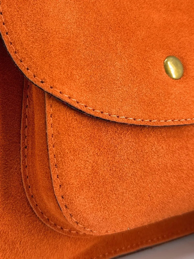 Sac bandoulière en croûte de cuir PACHUCA Orange