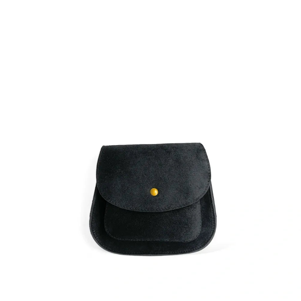 Sac bandoulière en croûte de cuir PACHUCA Noir