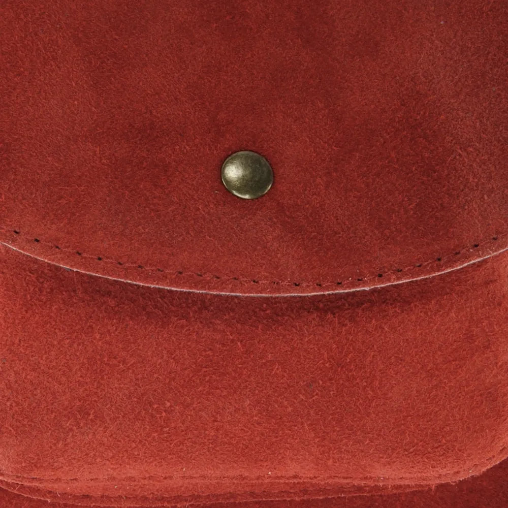 Sac bandoulière en croûte de cuir PACHUCA Rouge garance