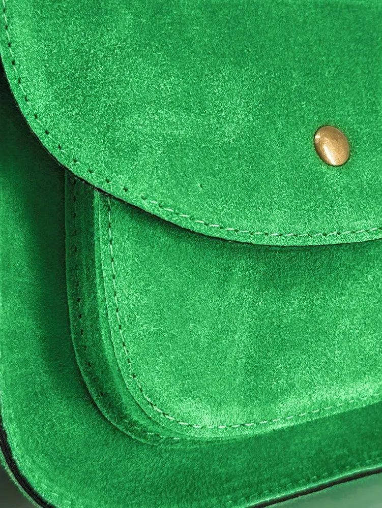 Sac bandoulière en croûte de cuir PACHUCA Vert anglais