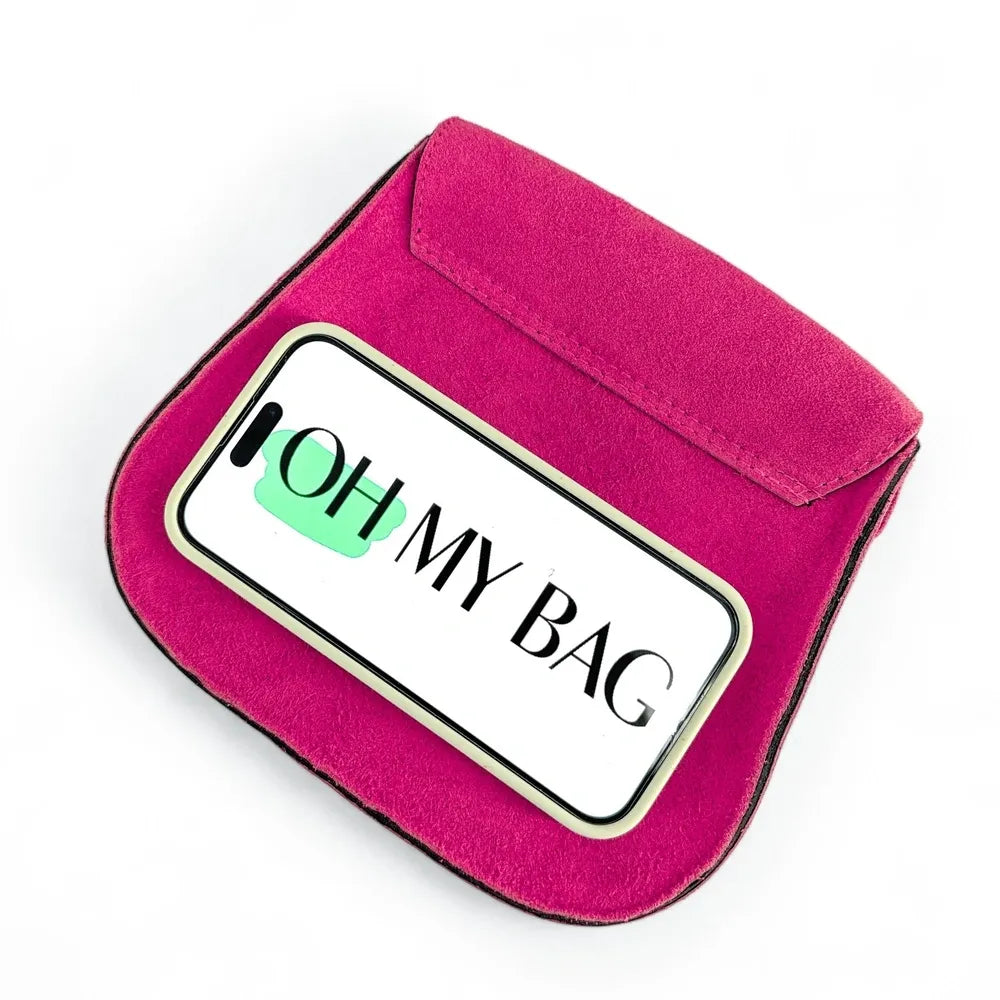 Sac bandoulière en croûte de cuir PACHUCA Rose fuchsia