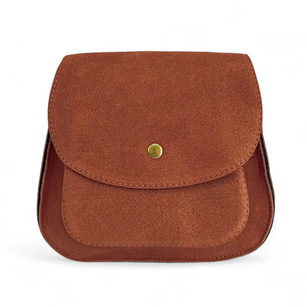 Sac bandoulière en croûte de cuir PACHUCA Rouge brique