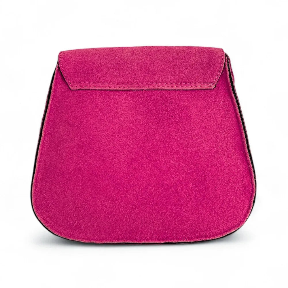 Sac bandoulière en croûte de cuir PACHUCA Rose fuchsia