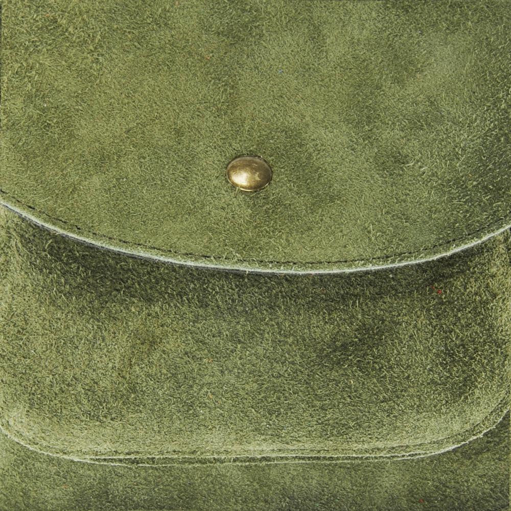 Sac bandoulière en croûte de cuir PACHUCA Kaki